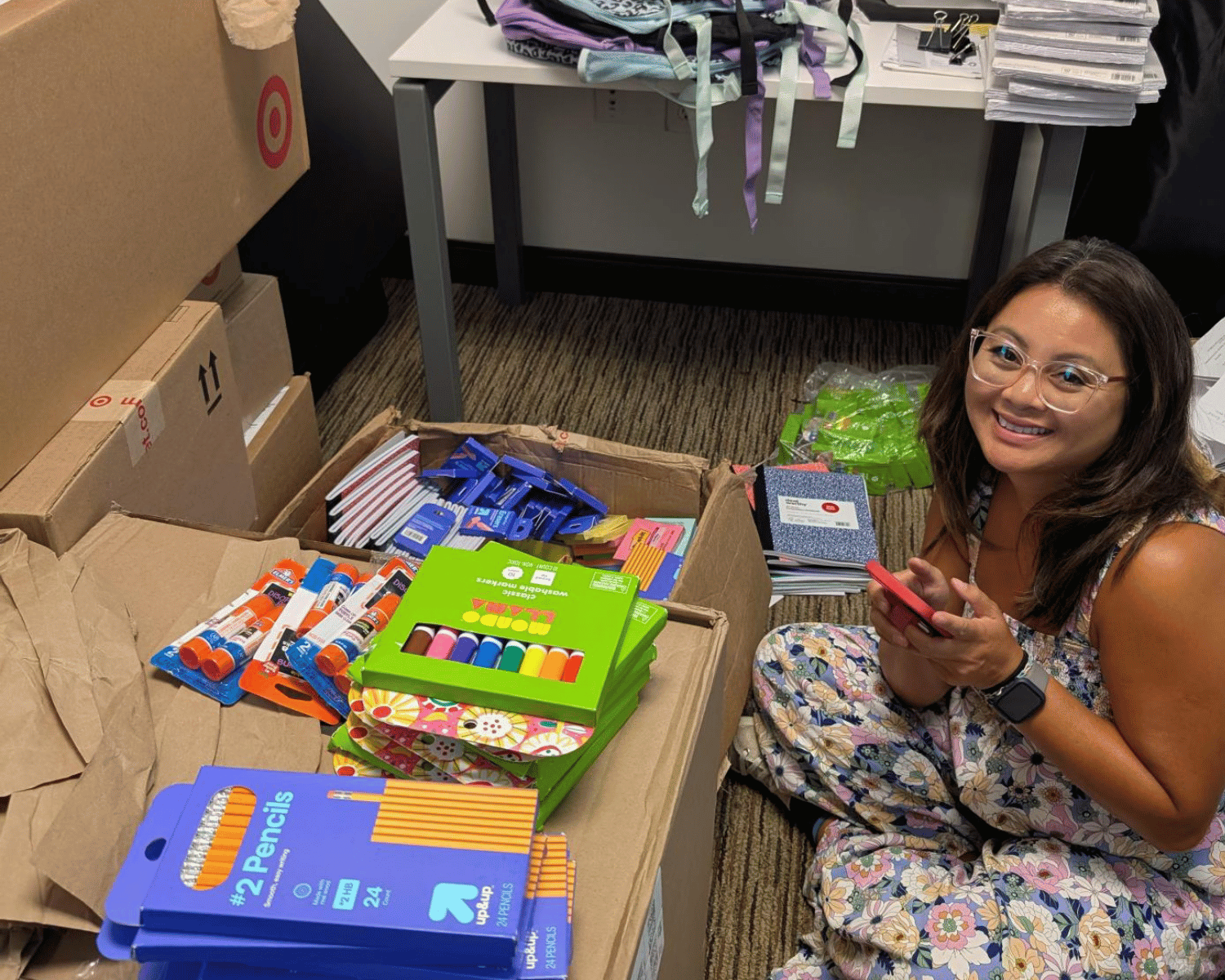 Supporting Local Students with a back to school supply drive